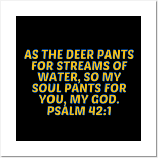 Bible Verse Psalm 42:1 Posters and Art